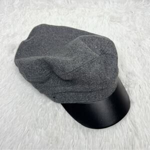 EPOCH / gray black wool newsboy greek fisherman cap hat